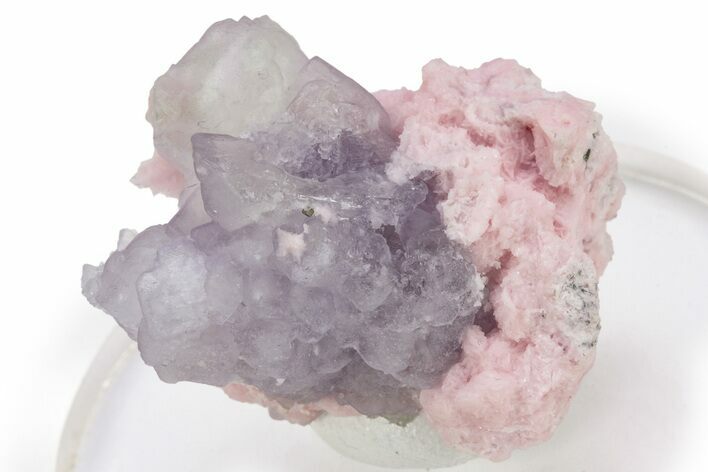 Purple Fluorite & Pyrite On Rhodochrosite - Peru #240647